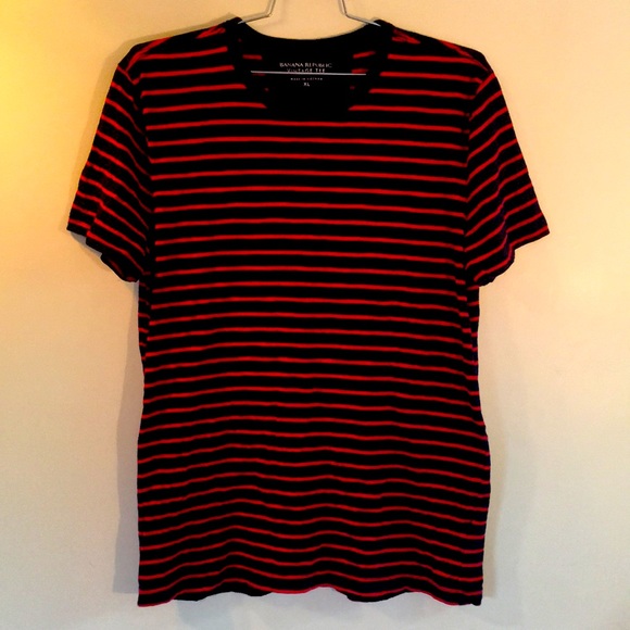 Banana Republic Vintage Tee Striped Fall Halloween Thanksgiving Holiday Unisex
